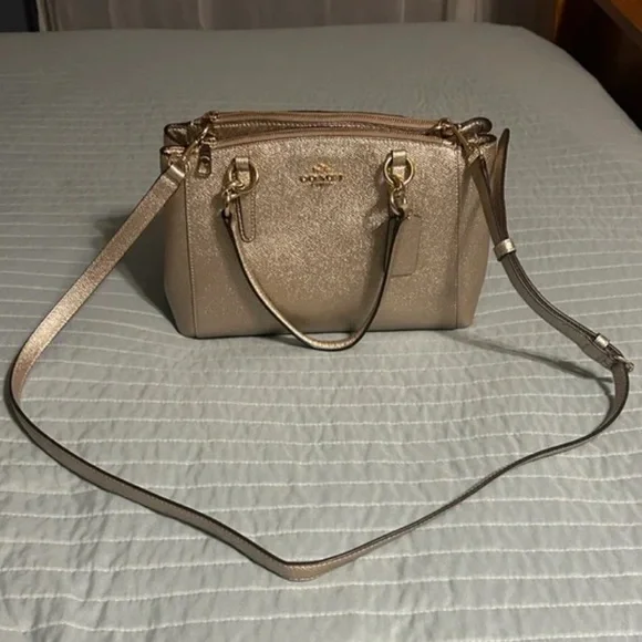 Coach Metallic Gold Satchel - Picture 3 of 9